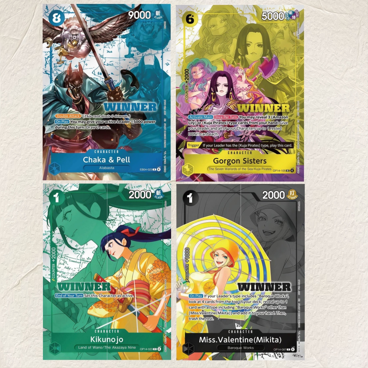 Board Game Anime - One Piece Chaka&Pell Gorgon Sisters Kikunojo