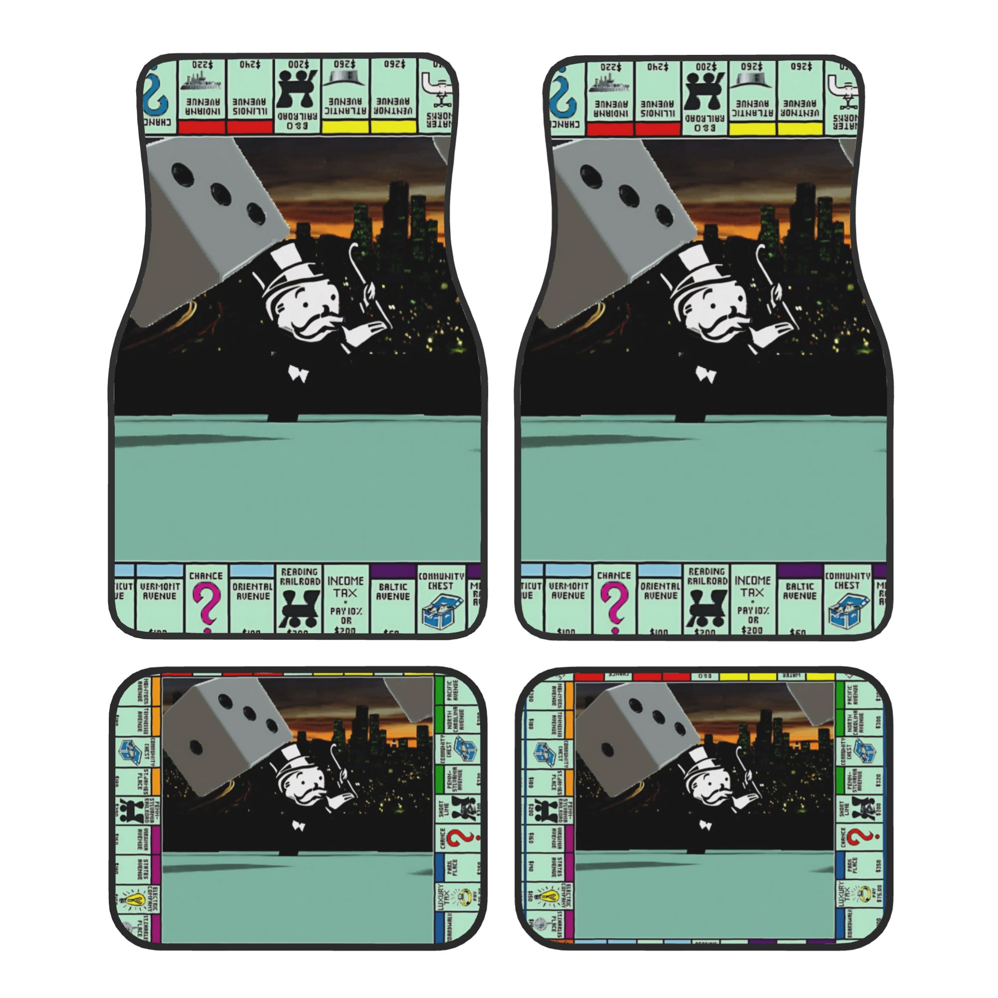 Board Game Monopoly - Crystal Velvet Car Floor Mats 4