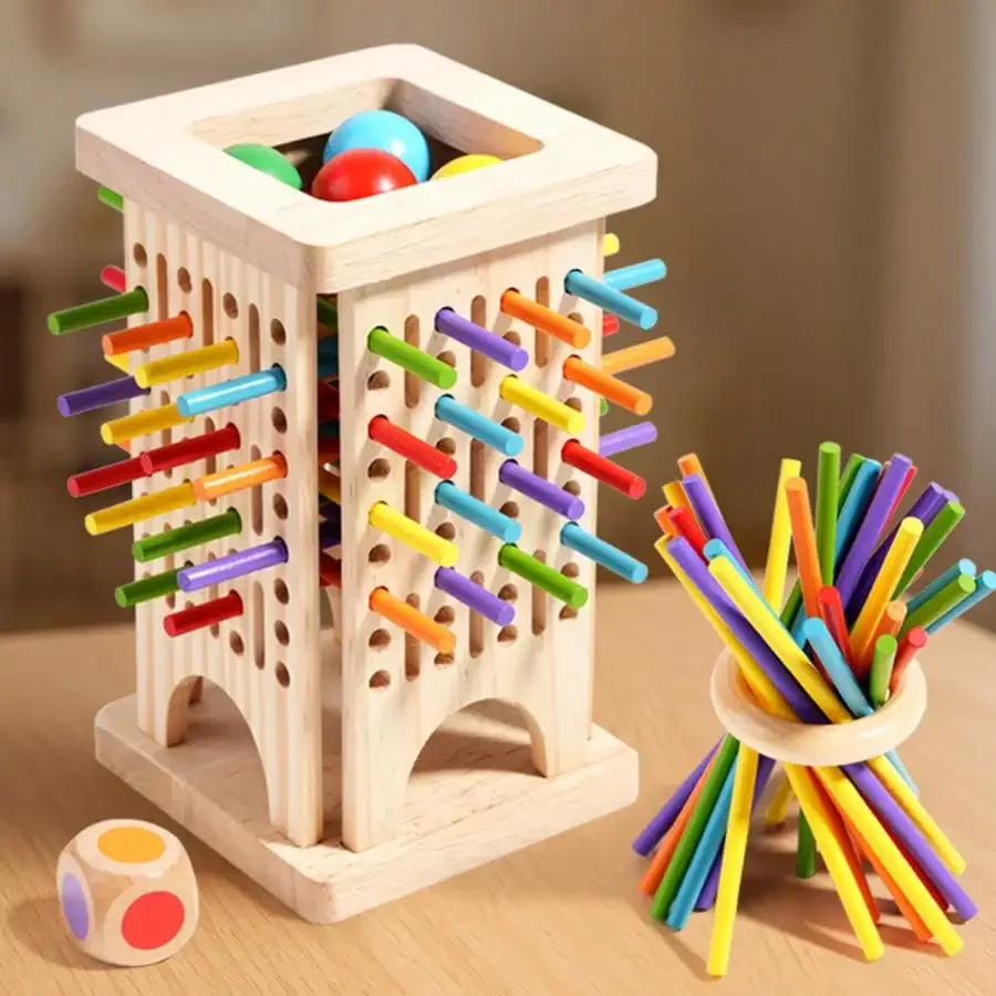2026 3-In-1 Wooden Stick Puzzl - Dice Tower Wooden บทวิจารณ์และราคา