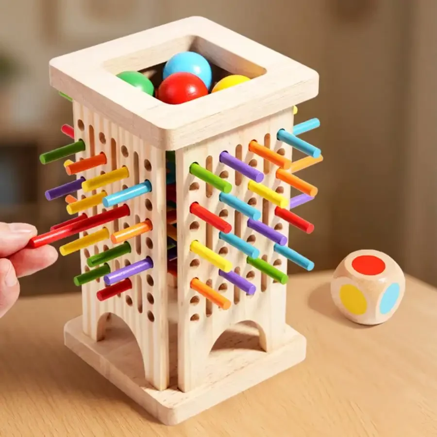 2026 3-In-1 Wooden Stick Puzzl - Dice Tower Wooden บทวิจารณ์และราคา