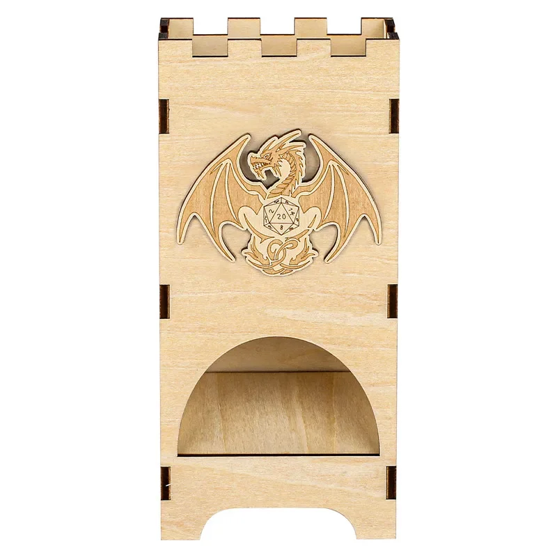 Mysterious Dragon Pattern Wood - Dice Tower Wooden บทวิจารณ์และราคา