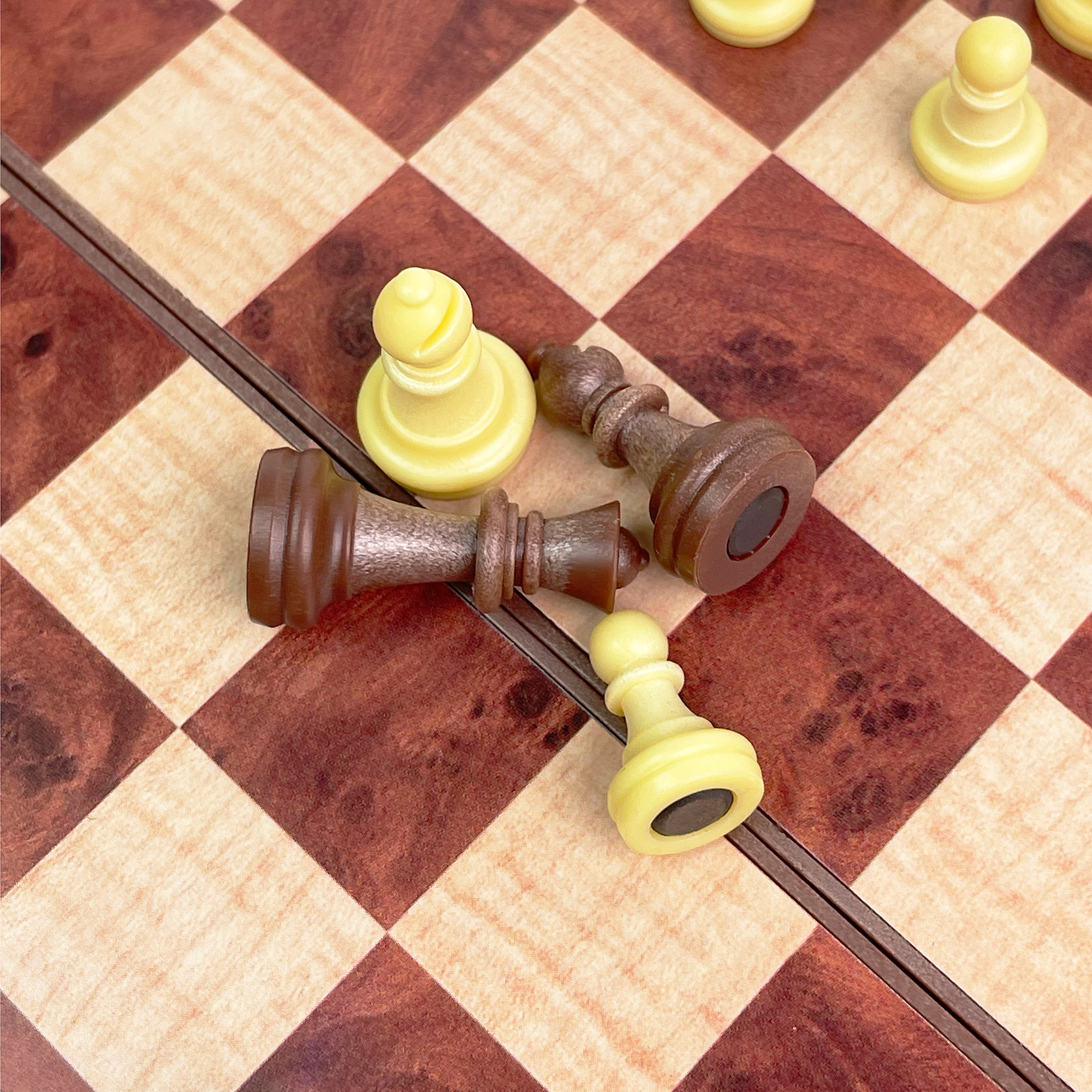 2-in-1 Foldable Magnetic Woodg - Magnetic Travel Chess บทวิจารณ์และราคา