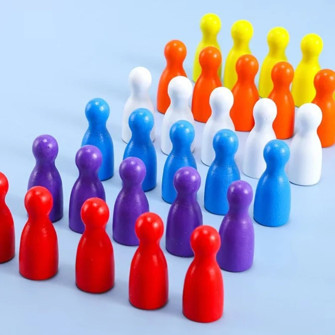 100 Pcs Colorful Wooden Chess  - Board Game Hegemony บทวิจารณ์และราคา