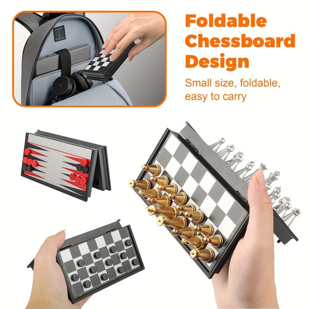 Pocket Size Gold Silver Mini C - Magnetic Travel Chess บทวิจารณ์และราคา