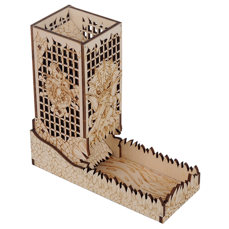D&D Dice Tower with Tray Wood  - Dice Tower Wooden บทวิจารณ์และราคา