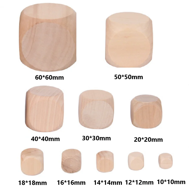 10pcs D6 6 Sided Blank Wood Di - Dice Tower Wooden บทวิจารณ์และราคา