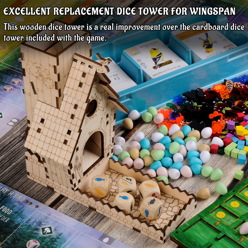 CZYY Bird Feeder Dice Tower wi - Dice Tower Wooden บทวิจารณ์และราคา