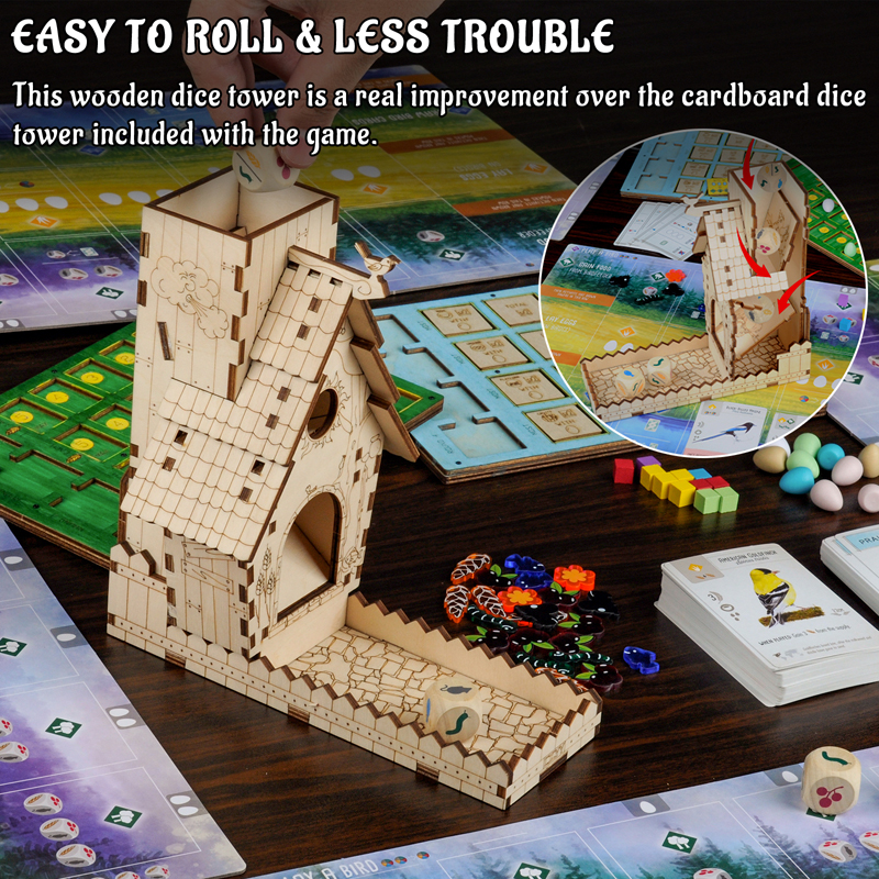 CZYY Bird Feeder Dice Tower wi - Dice Tower Wooden บทวิจารณ์และราคา