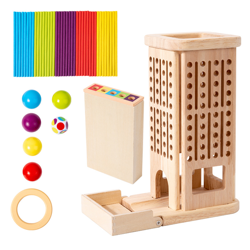 Wooden Stick Tower Toy With St - Dice Tower Wooden บทวิจารณ์และราคา