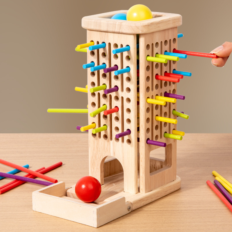 Wooden Stick Tower Toy With St - Dice Tower Wooden บทวิจารณ์และราคา