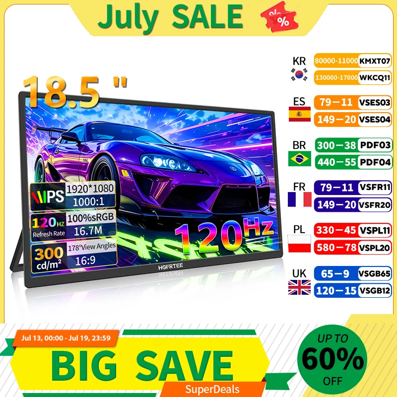 HGFRTEE Portable Monitor 18.5i - Board Game Journal บทวิจารณ์และราคา