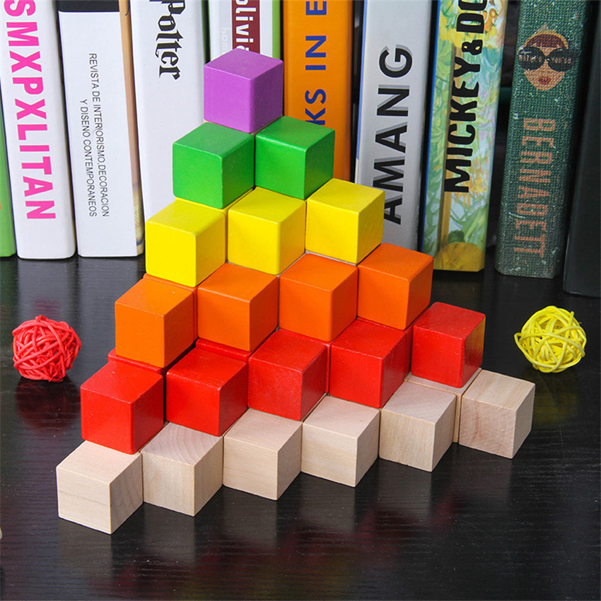 30Pcs/lot 2X2CM Wooden Colorfu - Dice Tower Wooden บทวิจารณ์และราคา