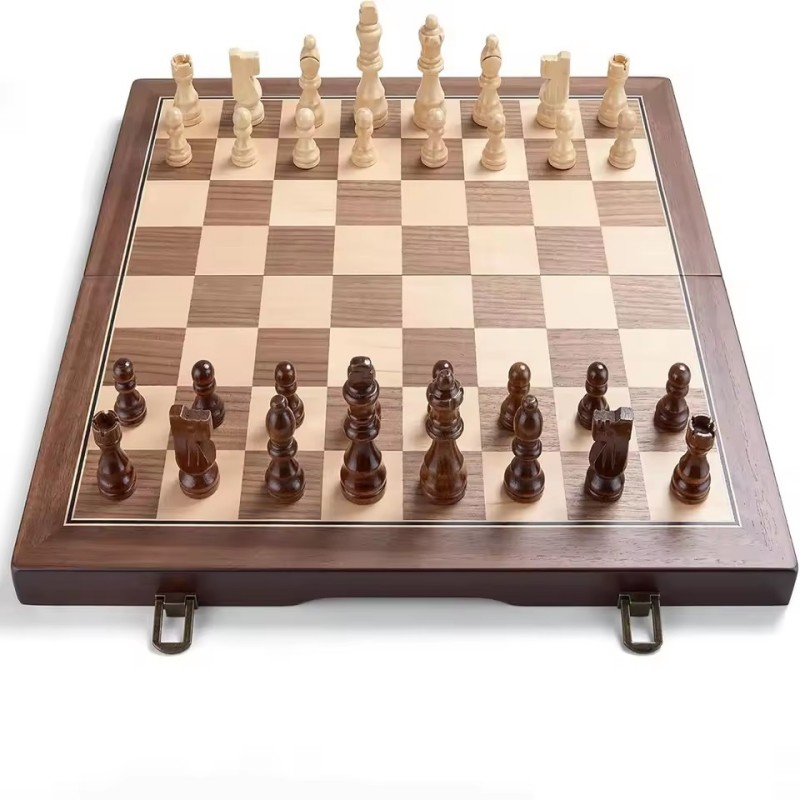 Wooden Magnetic Chess Set for  - Magnetic Travel Chess บทวิจารณ์และราคา