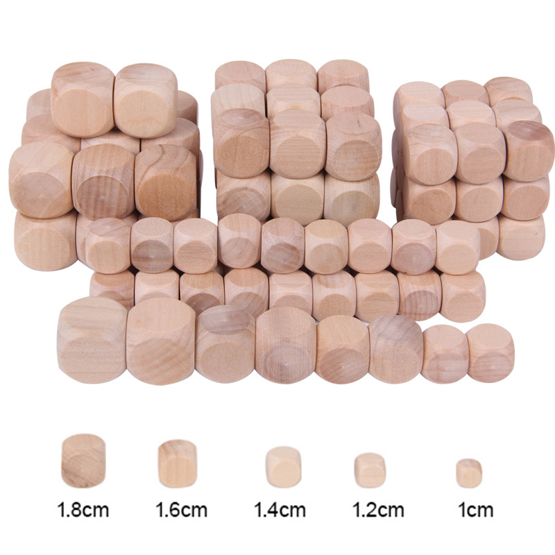 10pcs D6 6 Sided Blank Wood Di - Dice Tower Wooden บทวิจารณ์และราคา