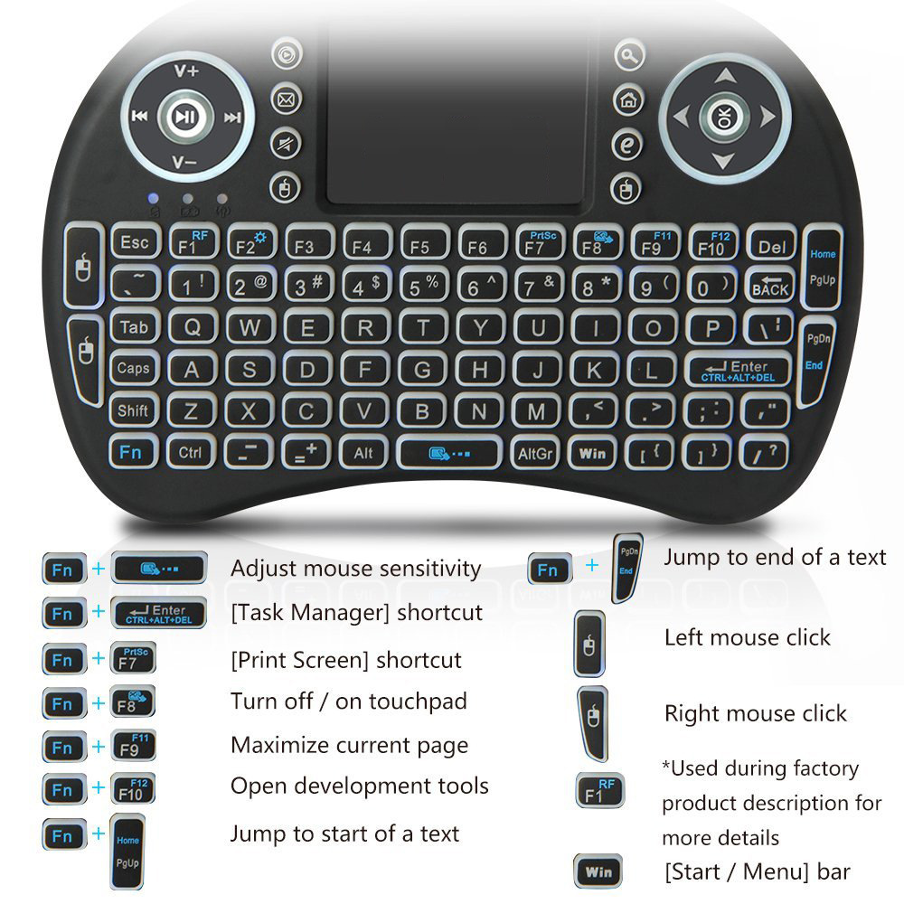 Backlit Mini Wireless Keyboard - Board Game Journal บทวิจารณ์และราคา