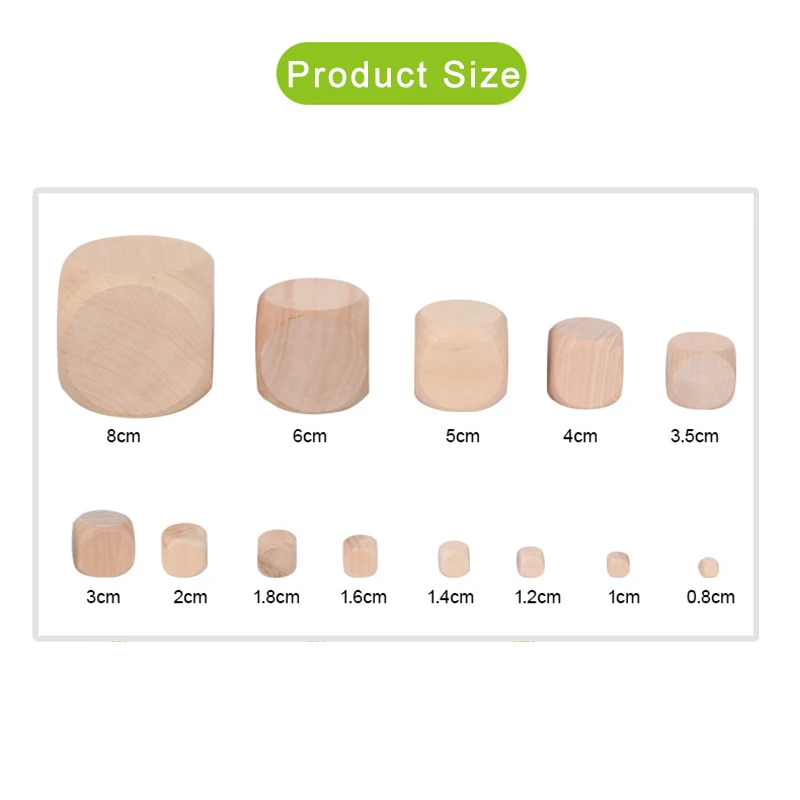 10pcs/Lot D6 6 Sided Blank Woo - Dice Tower Wooden บทวิจารณ์และราคา