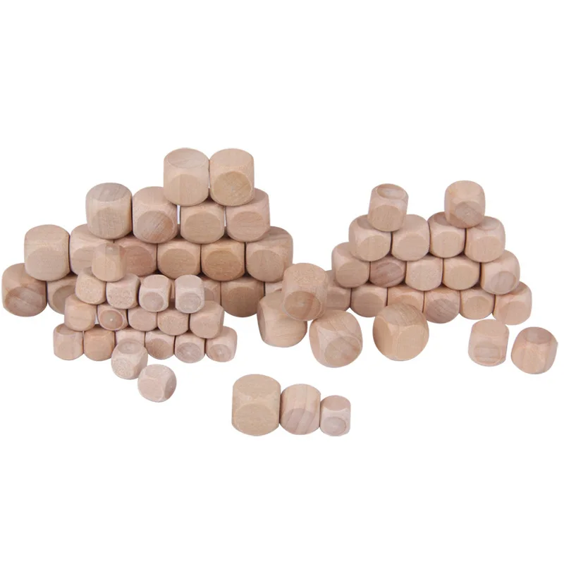 10pcs/Lot D6 6 Sided Blank Woo - Dice Tower Wooden บทวิจารณ์และราคา