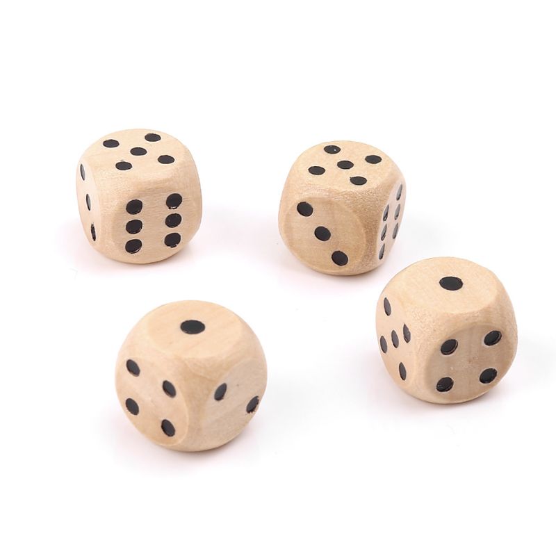 10Pcs Wooden 6 Sided D6 Faces  - Dice Tower Wooden บทวิจารณ์และราคา