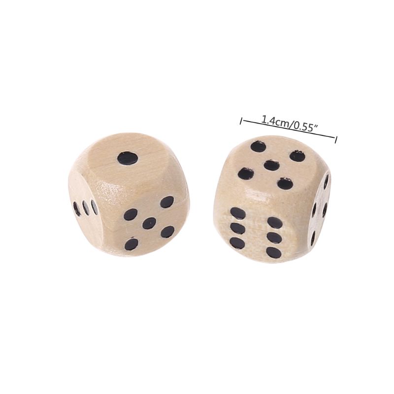 10Pcs Wooden 6 Sided D6 Faces  - Dice Tower Wooden บทวิจารณ์และราคา